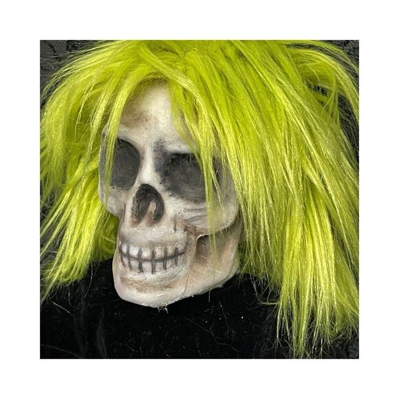 OOAK Creepy Odd 16” Skeleton Head Horror Spooky Scary Halloween Artist Art - Picture 9 of 10